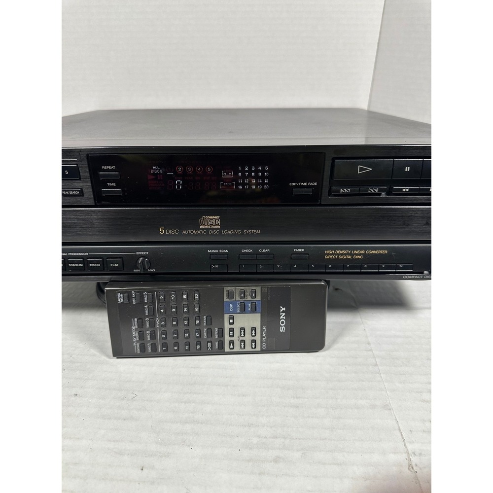 Sony CDP-C615 5-Disc Carousel Player Changer with Remote DSP Japan PARTS ONLY - Picture 8 of 11